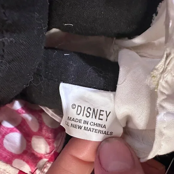 Vintage Minnie Mouse Doll 14" Red Polka Dot Dress Yellow Shoes Lace Detail Disne - Picture 8 of 8